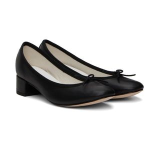 Repetto Black Leather Camille Flats